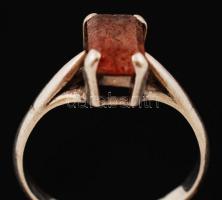 Ezüst gyűrű kővel, jelzés nélkül, Ag., br.:3,4gr., méret:58/ Silver ring with stones, without hallma...