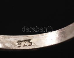 Ezüst gyűrű kővel, jelzett, Ag., br.:1,9gr., méret:49/ Silver ring with stones, marked, Ag .: 1,9gr ...