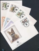 WWF: Serval set + 4 FDC WWF: Szervál sor + 4 db FDC