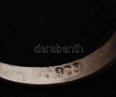 Ezüst gyűrű kővel, jelzett, Ag., br.: 2,5gr., méret:51/  Silver ring with stone, marked, Ag, br.: 2,...