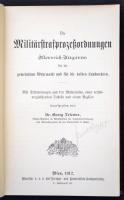 Dr. Georg Lelewer: Die Militärstrafprozessordnungen Österreich-Ungarns.  Wien, 1912, Manz Verlag. 337 p. Kiadói Kiadói aranyozott egészvászon-kötésban.