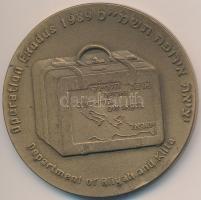 Izrael 1989. " Zsidó Ügynökség Izraelért" kétoldalas Br érem (59mm) T:2
Israel 1989. &quo...