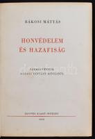 Rákosi Mátyás: Honvédelem és hazafiság. Bp., 1952, Honvéd. Kiadói egészvászon-kötésben