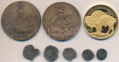 8db-os utánveret, replika és hamisítvány tétel, benne denárok, kopejkák T:vegyes
8pcs of restrikes,...