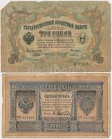 Orosz Birodalom 1912-1917. (1898) 1R + (1905) 3R  (3x). Szign.: Shipov T:III-
Russian Empire 1912-1...