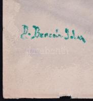 Benczúr jelzéssel: Pipacs. Akvarell, papír, 37×20 cm