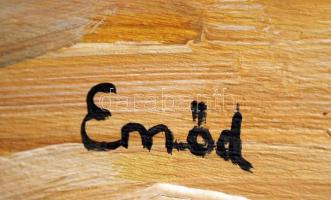 Emőd jelzéssel: Fekvő akt háttal. Olaj, falemez, 35×45 cm