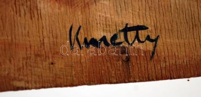 Kmetty jelzéssel: Asztali csendélet. Olaj, falemez, 55×34 cm