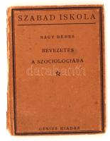 Nagy Dénes: Bevezetés a szociológiába. Szabad iskola. Bp., 1932, Genius. 88 p. Kiadói kartonkötésben, serült-hiányos gerinccel.