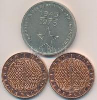 NDK ~1970-1980. "Berlin, az NDK fővárosa / Tévétorony" Cu emlékérem (2x) (30mm) + 1975. &q...