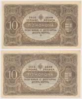 1920. 10K (4x) sorszámkövetők T:I-,II