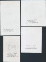 Petry Béla (1902-1996): 4 db ex libris érdekes témákban, klisé, papír, jelzettek, különböző méretben