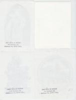 Petry Béla (1902-1996): 4 db ex libris érdekes témákban, klisé, papír, jelzettek, különböző méretben