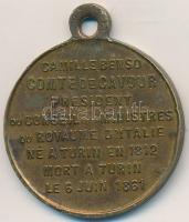 Franciaország ~1900. "Cavour" Br emlékérem füllel (23,5mm) T:2-
France ~1900. "Cavou...