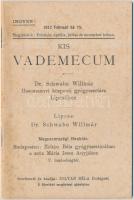 1912 dr: Schwabe Willmár: Kis Vademecum. Gyógyszerek, orvosságok leírása 32p.