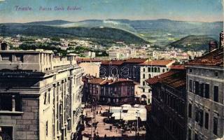 3 db RÉGI külföldi városképes lap, vegyes minőség; Triest, Villefranche / 3 old European town-view p...