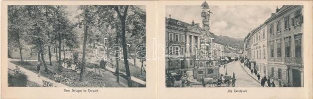 3 db RÉGI külföldi városképes képeslapfüzet; Graz, Baden bei Wien, Acre / 3 old European town-view p...