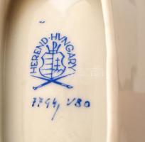 Herendi Viktória mintás leveles tálka, kézzel festett, hibátlan, jelzett, 15x9 cm