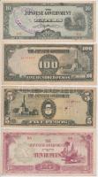 Burma / Japán megszállás 1942. 1/2R + 1R + 5R +10R + Fülöp-szigetek / Japán megszállás 1942. 10P + 1943. 5P + 100P T:III Burma / Japanese occupation 1942. 1/2 Rupee + 1 Rupee + 5 Rupees + 10 Rupees + Philippines / Japanese occupation 1942. 10 Pesos + 1943. 5 Pesos + 100 Pesos C:F
