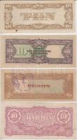 Burma / Japán megszállás 1942. 1/2R + 1R + 5R +10R + Fülöp-szigetek / Japán megszállás 1942. 10P + 1...