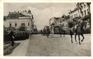 1940 Kolozsvár, Cluj; bevonulás, Horthy Miklós / entry of the Hungarian troops, Horthy, 'Kolozsvár visszatért' So. Stpl.