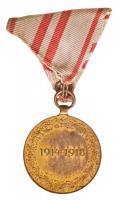 Ausztria 1932. "Háborús Emlékérem 1914-1918" aranyozott Br kitüntetés mellszalagon T:2-
A...