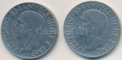 Olaszország 1940R 1L acél + 1942R 1L acél "III. Viktor Emánuel" T:2
Italy 1940R 1 Lira st...