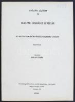 1970 Levéltári leltárak, 50. Magyar Országos Levéltár, Az abszolutizmus pénzügyigazgatási levéltár, Kállay István. Művelődésügyi Minisztérium Levéltári Igazgatósága megbízásából Magyar Országos Levéltár, kézirat. pp.:133, 29x21cm