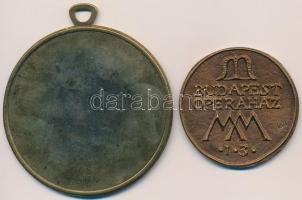 1999. "100 éves a Magyar Ebtenyésztők Országos Egyesülete" fém medál (70mm) + Asszonyi Tam...