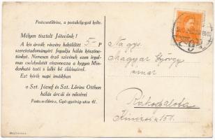 Budapest XVIII. Pestszentlőrinc, Szent József és Szent Lőrinc Otthon árvái, köszönet lap (EK)