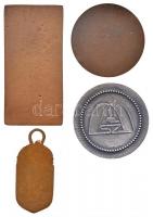 4db klf emlékérem, medál, közte ~1970-1980. "Nívódíj - UVATERV" Br plakett dísztokban (82,...