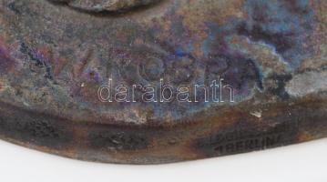 Wilhelm K. Robra (1876-1945): Éneklő verebek. Bronz, jelzett, m:18 cm, h:23 cm