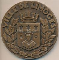 Franciaország 1975. "Ville de Limoges / Katonai zene nemzetközi fesztivál Limoges - Szeptember 1975" Br emlékérem (72mm) T:2 France 1975. "Ville de Limoges / International Festival of Military Music - Limoges September 1975" Br commemorative medal (72mm) C:XF