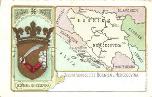 1899 Occupationsgebiet Bosnien u. Hercegovina / Occupation territory of Bosnia and Herzegovina, coat of arms, Deutsches Postkartenverlag, Wien I. (b)