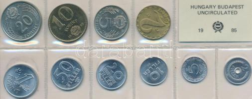 1985. 2f-20Ft 10db klf, érmés forgalmi sor fóliatokban T:1