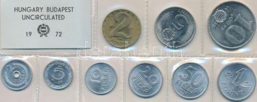 1972. 2f-10Ft 9db klf, érmés forgalmi sor fóliatokban T:1