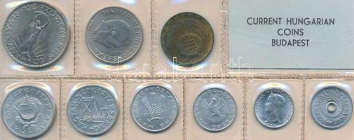 1973. 2f-10Ft 9db klf, érmés forgalmi sor fóliatokban T:1