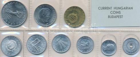 1974. 2f-10Ft 9db klf, érmés forgalmi sor fóliatokban T:1