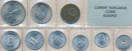 1975. 2f-10Ft 9db klf, érmés forgalmi sor fóliatokban T:1