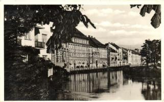 Kassa, Kosice; Múzeum körút, Hernád folyó, kiadja Fenyves Andor / street, river (EK)