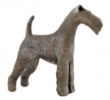 RCS jelzéssel: Fox terrier. Fém ötvözet, m:18 cm, h:20 cm