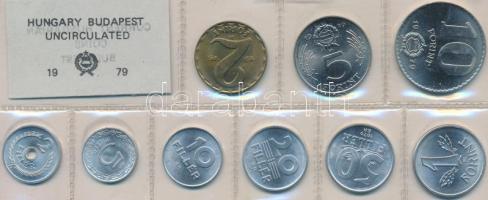 1979. 2f-10Ft 9db klf, érmés forgalmi sor fóliatokban T:1