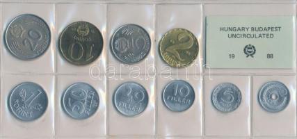 1988. 2f-20Ft 10db klf, érmés forgalmi sor fóliatokban T:1