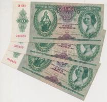 1936. 10P (3x) sorszámkövetők T:I