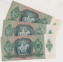 1936. 10P (3x) sorszámkövetők T:I