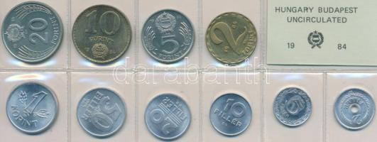 1984. 2f-20Ft 10db klf, érmés forgalmi sor fóliatokban T:1