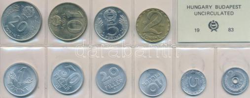 1983. 2f-20Ft 10db klf, érmés forgalmi sor fóliatokban T:1