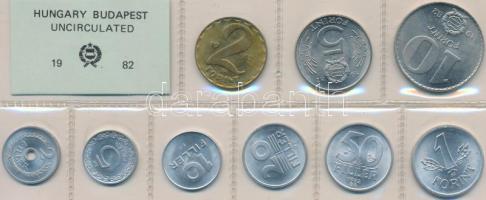 1982. 2f-10Ft 9db klf, érmés forgalmi sor fóliatokban T:1