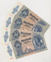 1941. 20P (4x) párban sorszámkövetők T:I,II