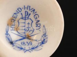 Herendi Viktória mintás kézzel festett fogpiszkálótartó, hibátlan, jelzett, m: 6 cm